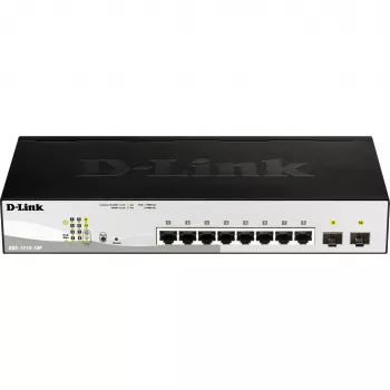 D-Link DGS-1210-10P valdomas L2 gigabito Ethernet (10/100/1000) Power over Ethernet (PoE) 1U juodas