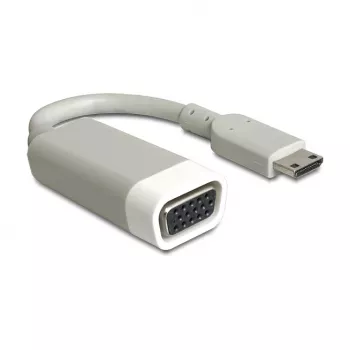 Vaizdo kabelio adapteris DeLOCK 65471 mini HDMI į VGA 0,015 m Baltas