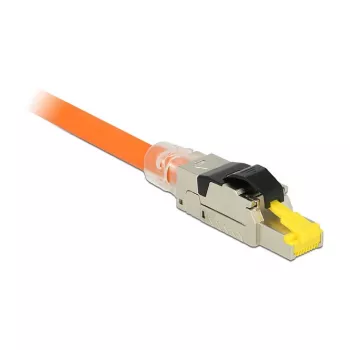 RJ45 laido jungtis DeLOCK 86485 Juoda Sidabrinė Skaidri Geltona
