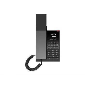 Snom HD350W SIP IP telefonas, laidinis ragelis, Gigabit Ethernet, PoE, antibakterinis, juodas