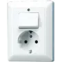 Kištukinis lizdas Jung AS 5576 U WW CEE 7/3, baltas, duroplastas, 250 V, 80,5×105 mm