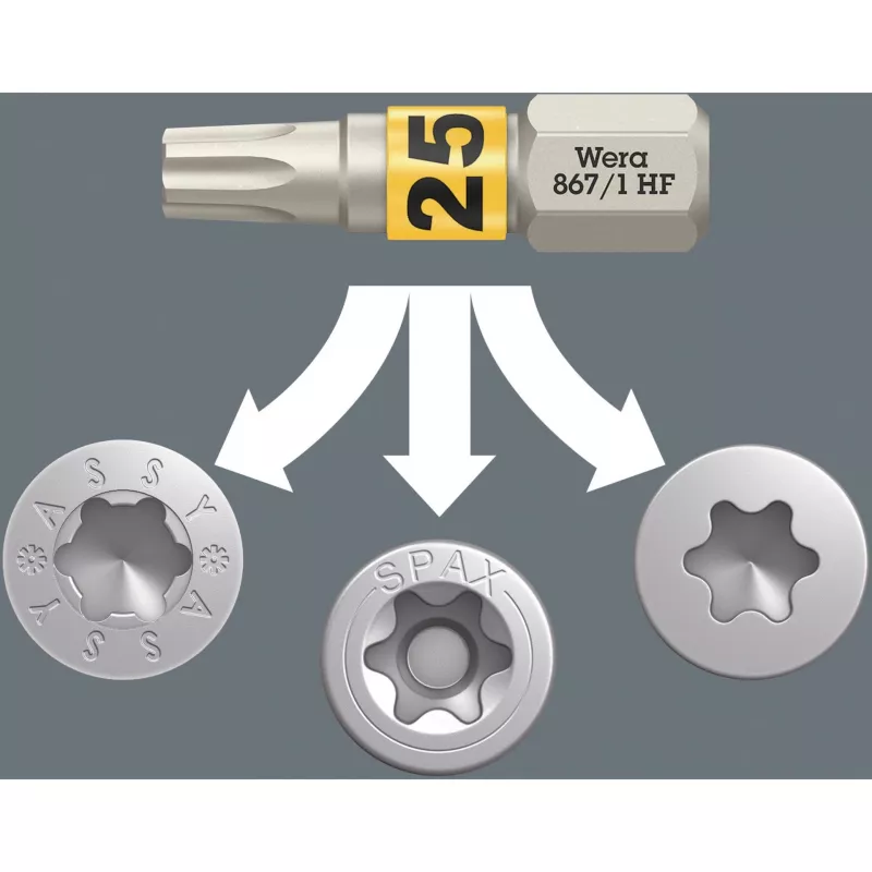 Wera 05057436001 Bit-Check 30 Wood TORX HF 1 bitų rinkinys