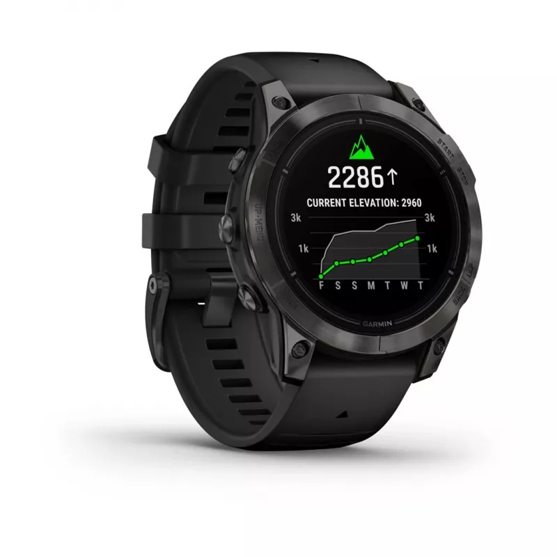 Garmin epix Pro (Gen 2) Sapphire Edition 3,3 cm (1,3 colio) AMOLED 47 mm skaitmeninis 416 x 416 pikselių liečiamasis ekranas juodas su Wi-Fi ir GPS