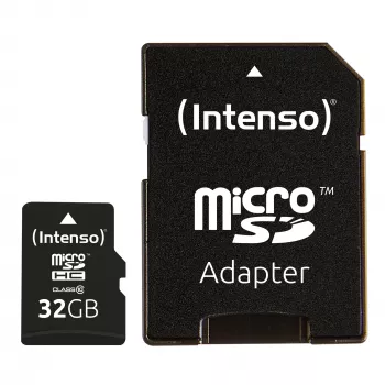 INTENSO atminties kortelė Micro SDHC 32GB, 10 klasė, su adapteriu 3413480
