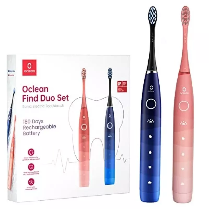 Sonic dantų šepetėlis Oclean Flow Find Duo Set suaugusiems Mėlyna Rožinė OCLEAN