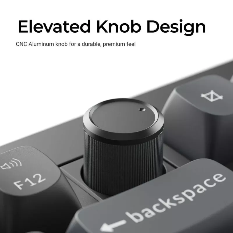 Mechaninė pilno dydžio (100 %) klaviatūra Keychron V6 Ultra 8K — QWERTY, Bluetooth, RGB LED, juoda