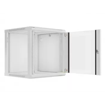 Lanberg montuojamas ant sienos 19 inch 12U 600x600 mm pilkas stovo spintas (stiklinės durys)