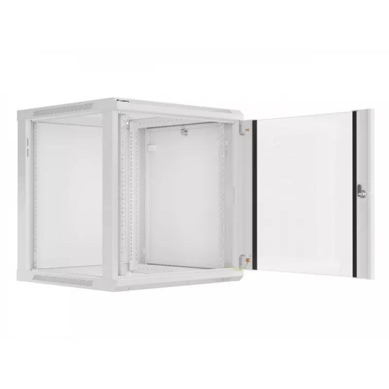 Lanberg montuojamas ant sienos 19 inch 12U 600x600 mm pilkas stovo spintas (stiklinės durys)