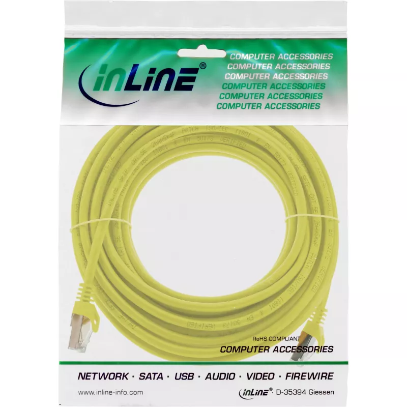 InLine Patch Laidas SF/UTP Cat.5e geltonas 5 m
