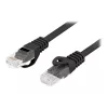 Patchcord Cat.6 UTP LSZH CU 1m juodas fluke testuotas
