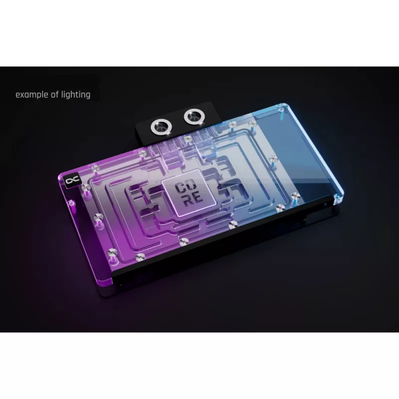 Vandens blokas GPU Alphacool Core, skirta GeForce RTX 5090, su ARGB ir galine plokšte