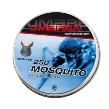 Šrateliai UMAREX Mosquito 5.5 mm plokščias diabolo, 250 vnt., nerūdijantis plienas, suderinami su srieginiais vamzdžiais