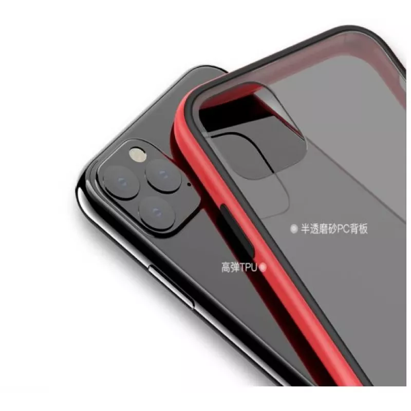 Apsauginis antišoko dėklas COMMA Joy, skirtas iPhone 11 Pro, raudonas