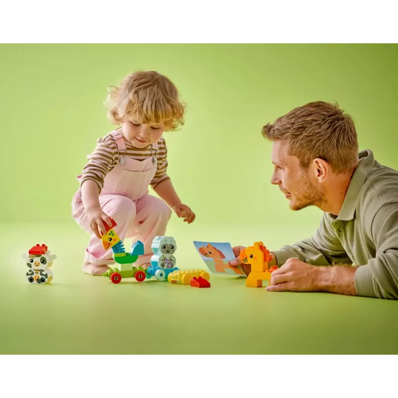 Konstruktorius LEGO DUPLO Gyvūnų traukinukas 10412 — 19 dalių, nuo 1,5 metų