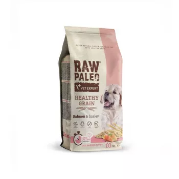 Sausas šunų ėdalas šuniukams VETEXPERT Raw Paleo Healthy Grain Puppy Salmon and Barley 10 kg, baltymai 29%, riebalai 17%, drėgmė 9%