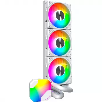 Radiatorius 360 mm Montech HyperFlow ARGB 360 White – 360 mm radiatoriaus agregatas skysčio aušinimui