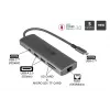 Alcasa HUB-C001A USB Type-C sąsajos šakotuvas 5000 Mbit/s Antracitas