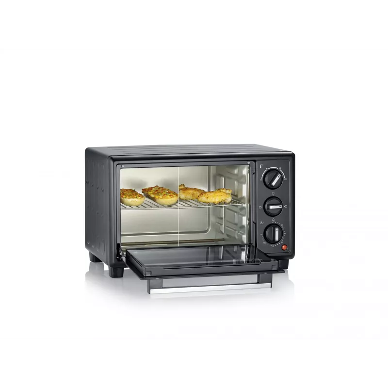 Elektrinė mini orkaitė SEVERIN TO 2078 – 20 l, 1600 W, juoda, laisvai pastatoma