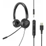Renkforce RF-HS-360 PC ausinės USB Stereo ant ausies juodos (RF-4737358)