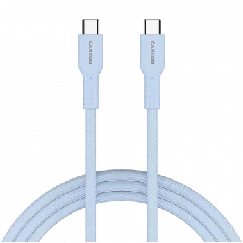 CANYON OnWire 60CL USB-C į USB-C 60W pintas 1m šviesiai mėlynas