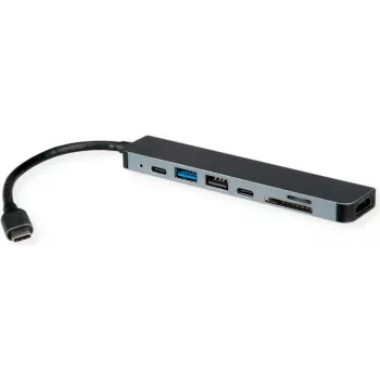 ROLINE 12021122 USB 3.2 Gen 1 Type-C pilnas dokas nešiojamam kompiuteriui, pilka