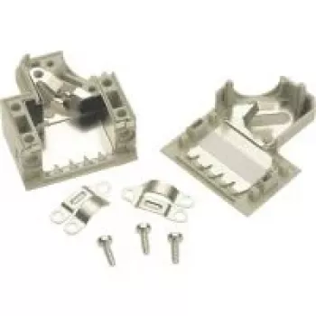 Harting D-SUB korpusas 9 kontaktų plastmasinis 45° pilkas 09 67 009 0573 1 vnt.