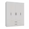 Topeshop ROMANA 160 BIEL KPLB bedroom wardrobe/closet 11 shelves 4 durelės(s) baltas
