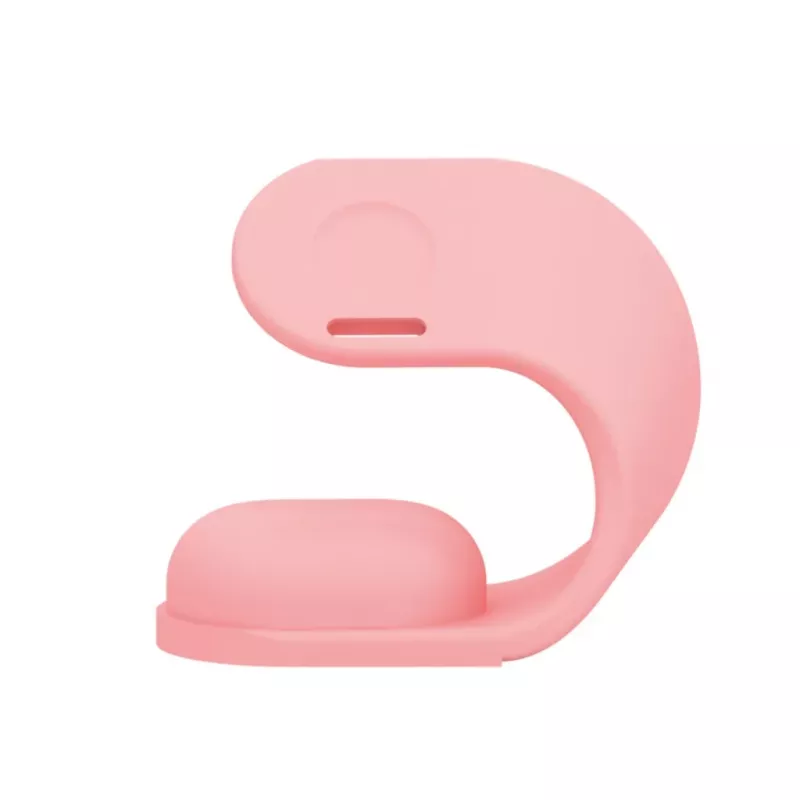 Įkrovimo stovas Stelio ST-CHS01-PK Junior rožinis – USB belaidis įkroviklis telefonams ir planšetėms, vienas prievadas, kompaktiškas