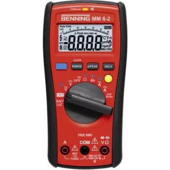 Benning MM 6-2 + SDT 1 rankinis multimetras, skaitmeninis, CAT III 1000 V, CAT IV 600 V, rodmuo: 6000 skaitmenų (044087)