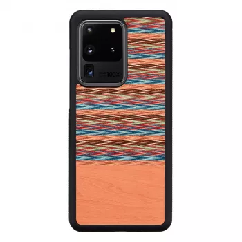 Dėklas Samsung Galaxy S20 Ultra man and wood, rudas languotas su juodu apvadu