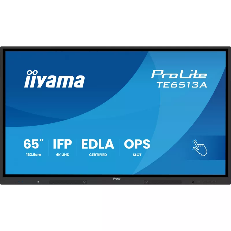 iiyama TE6513A-B1AG interaktyvus ekranas 163,8 cm (64,5 colio) 4K Ultra HD liečiamas su Android 14