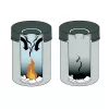 Šiukšliadėžė Durable 3305 apvali plieninė sidabrinė su gaisro gesinimo dangčiu