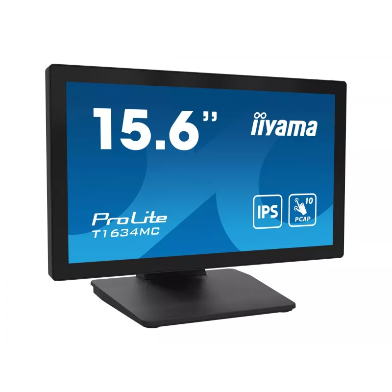 iiyama ProLite T1634MC-B1S monitor kompiuteriui 39,6 cm (15,6 colio) 1920 x 1080 pikselių Full HD LED jutiklinis ekranas juodas