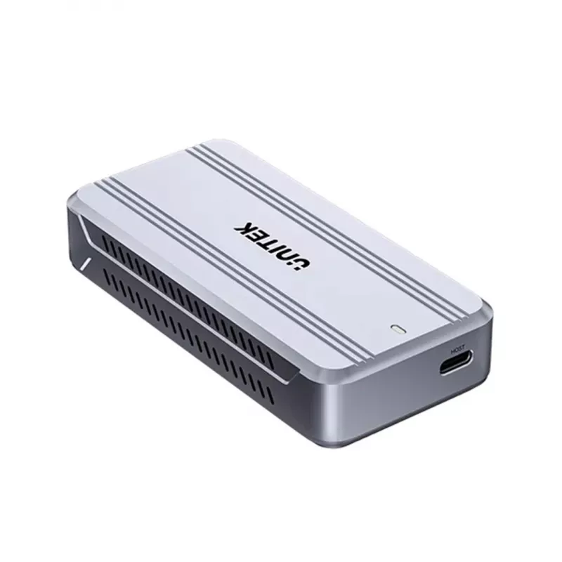 SSD korpusas Unitek S1242AGY01-EU USB4 40Gbps, M.2 NVMe, iki 8TB, aliuminis/plastikas, aktyvus aušinimas