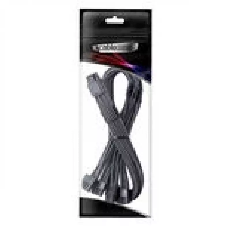 CableMod C-Series Pro ModMesh 16-pin į 4×8-pin ilginimo rinkinys Corsair Type 4/3 maitinimo šaltiniams, anglies spalvos, 60 cm