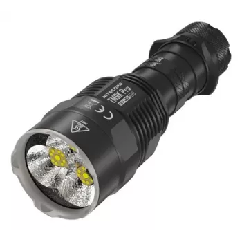Rankinis žibintuvėlis Nitecore TM9K PRO — 9900 lm, įkraunamas per USB, IP68, 133 mm, 227 g, aliuminis, juodas