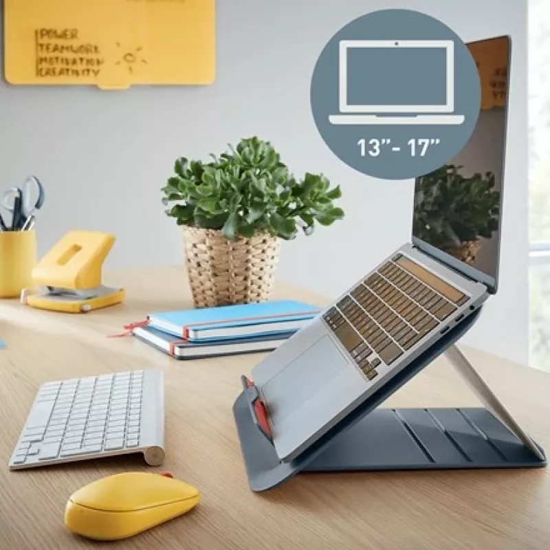 Leitz Ergo Cosy reguliuojamas nešiojamojo kompiuterio stovas, 80 % perdirbto plastiko