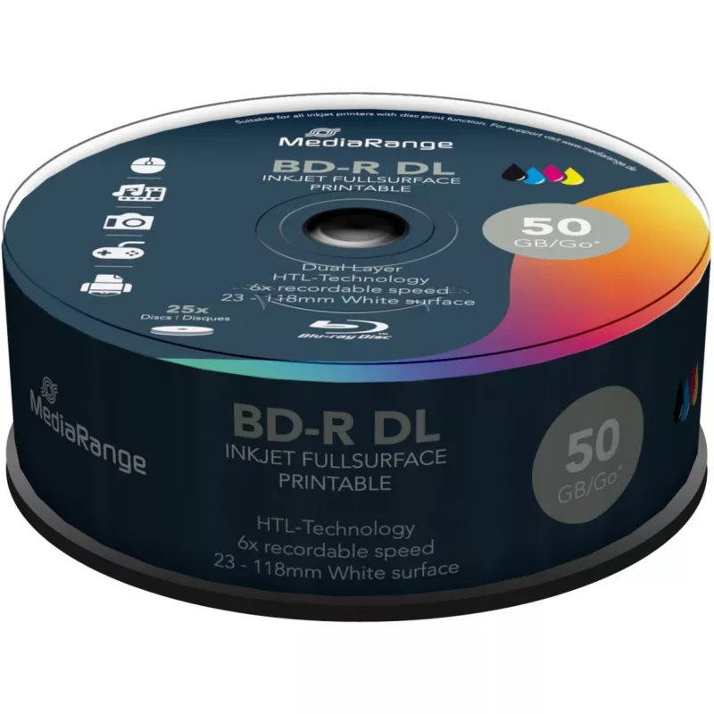BD-R DL MediaRange MR510 50 GB 25 vnt.
