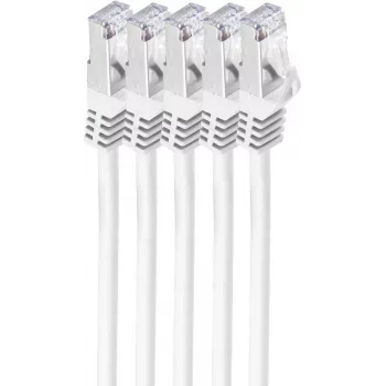 Tinklo kabelis ShiverPeaks BS75511-0.5W-SET5 0,5 m Cat7 S/FTP baltas