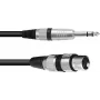 Adapterinis kabelis XLR į 6,3 mm lizdą Omnitronic 30225180 — 1x XRL moteriška iki 1x 6,3 mm Jack, 0,9 m