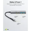 Goobay Slim 4-Port USB-Hub USB-C / USB-A 5 Gbit/s USB 3.2 (76563)