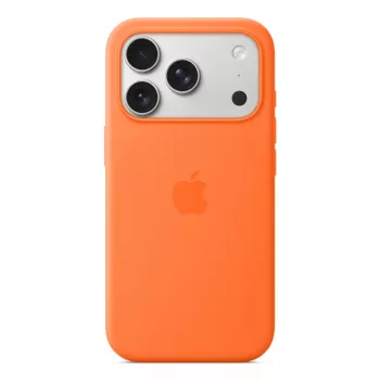 Silicone Dėklas Apple iPhone 17 Pro MagSafe Oranžinis