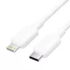 USB-C į Lightning laidas 3A 480Mbps 1m BALTA