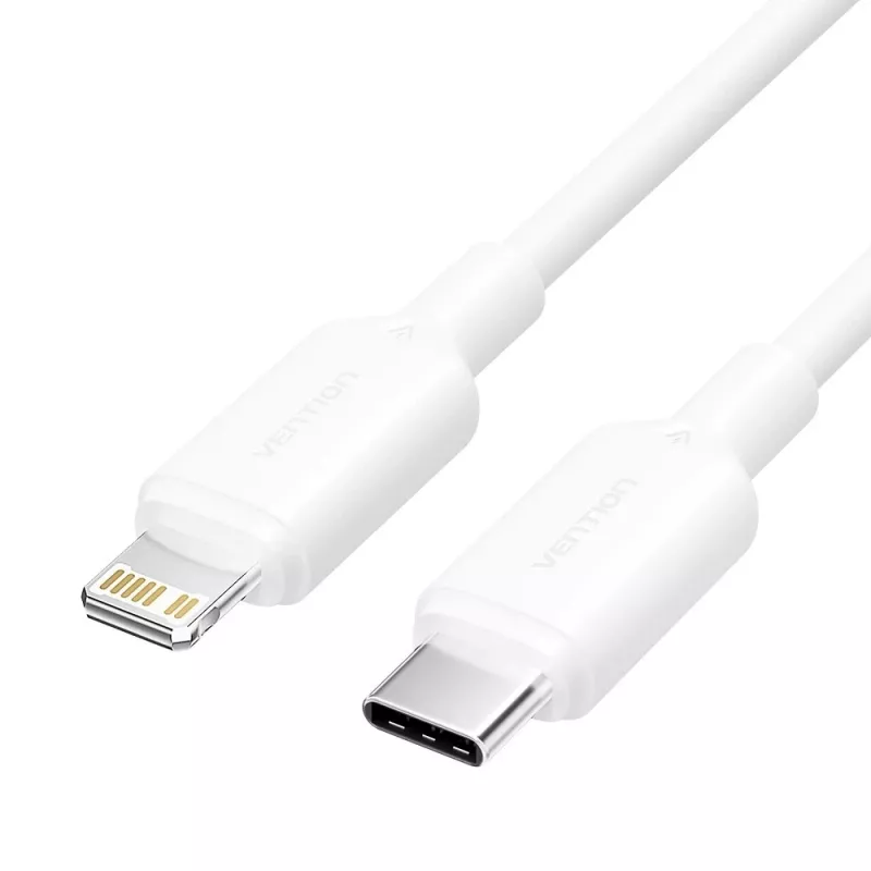 USB-C į Lightning laidas 3A 480Mbps 1m BALTA