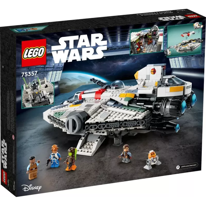 LEGO Star Wars žaidimų rinkinys 75357 — „The Ghost“ ir „Phantom II“, 1 394 detalės, 4 minifigūrėlės, nuo 10 metų