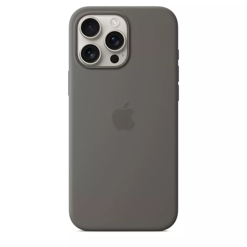 Silicone dėklas su MagSafe, iPhone 16 Pro Max, Stone Gray