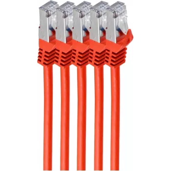 Tinklo kabelis ShiverPeaks BS75511-0.25R-SET5 Raudonas 0,25 m