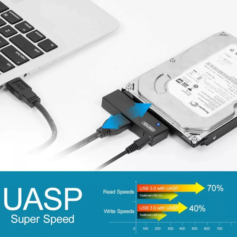Sąsajos plokštė Unitek Y-1039, su USB laidu, 5 Gbit/s, juoda, plug-and-play