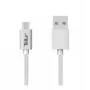 USB į Micro USB duomenų laidas Tellur Nylon Braided 1 m sidabrinis