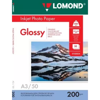 Lomond Photo Inkjet blizgus popierius 200 g/m² A3, 50 lapų